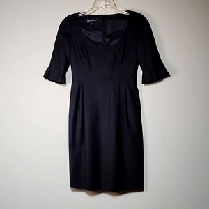 Jones New York Scoop Neck Circular Flounce Sleeve Dress Size 2P